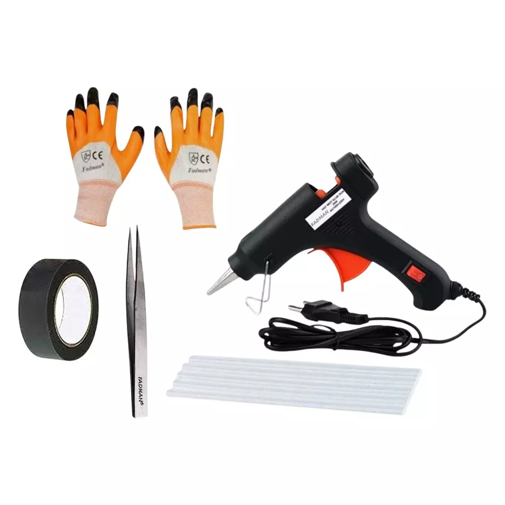 Fadman Standard Temperature 20 W Glue Gun with 5 Sticks Combo Kit Multicolor, GGS5PRH (5 Pcs Tool)