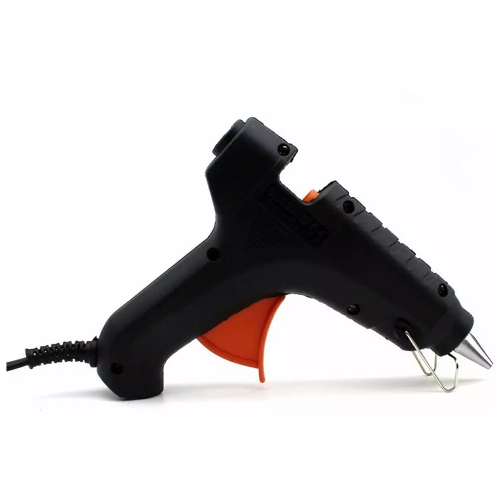 CRAFTYGUN 40 W Standard Temperature Hot Melt Glue Gun Black 11 mm Stick Dia., BLACK40W-0ST-(RED-TRIGGER)-(CRAFTY-GUN)