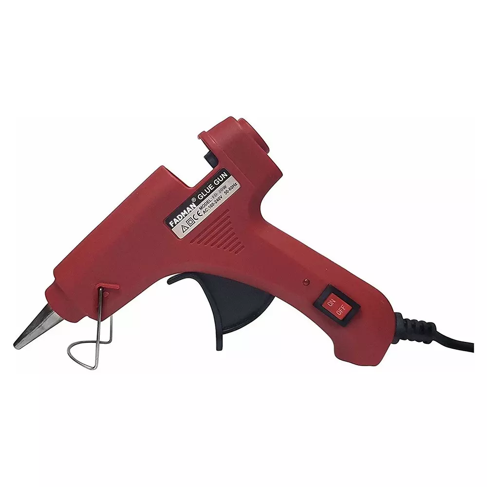 Fadman 20 W Standard Temperature Hot Melt Mini Glue Gun with 8 Stick Red 7 mm Stick Dia., 56-Redmini-20wt-8-St