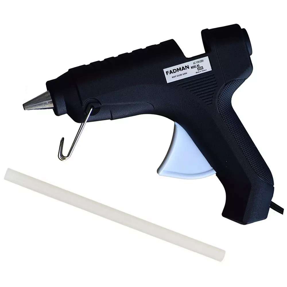 Fadman 40 W Hot Melt Glue Gun with 1 Stick Standard Temperature Black 11 mm Stick Dia., 001-BLACK40WT-1ST