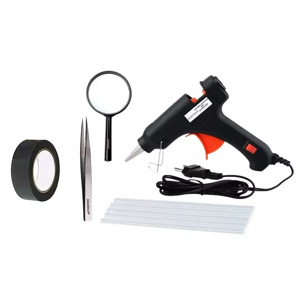 Fadman Standard Temperature 20 W Glue Gun with 5 Sticks Combo Kit Multicolor, GGS5PRI (5 Pcs Tool)