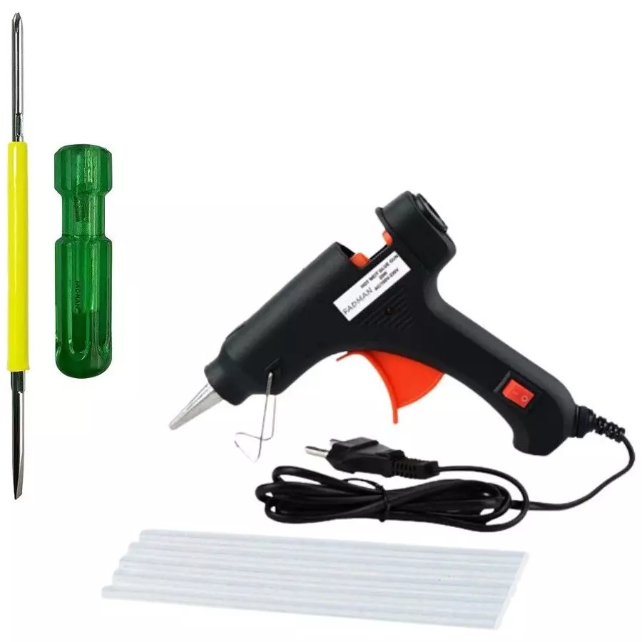 Fadman Standard Temperature 20 W Glue Gun with 5 Sticks Combo Kit Multicolor, GGSSD3 (3 Pcs Tool)