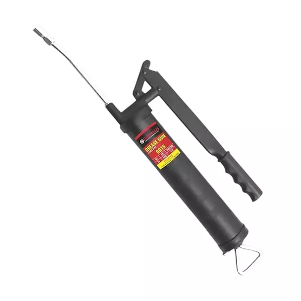 Freemans Heavy Duty Lever Type Grease Gun V-Type Pulling Rod 2 g per Stroke 12.7 mm (1/2 inch) Piston Size Black, GG15