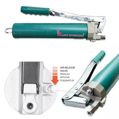 Malfah Enterprises Chain Grease Gun 400 cc Aluminium 10000 PSI Green & Silver, 103107