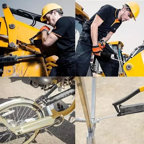 Malfah Enterprises Chain Grease Gun 400 cc Aluminium 10000 PSI Green & Silver, 103107