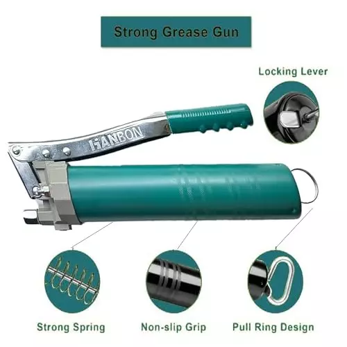 Malfah Enterprises Chain Grease Gun 400 cc Aluminium 10000 PSI Green & Silver, 103107
