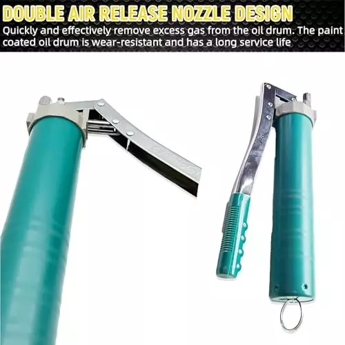 Malfah Enterprises Chain Grease Gun 400 cc Aluminium 10000 PSI Green & Silver, 103107