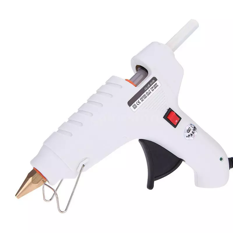 Glun K999 60W Copper Nozzle White Hot Melt Glue Gun With 2 Glue Sticks