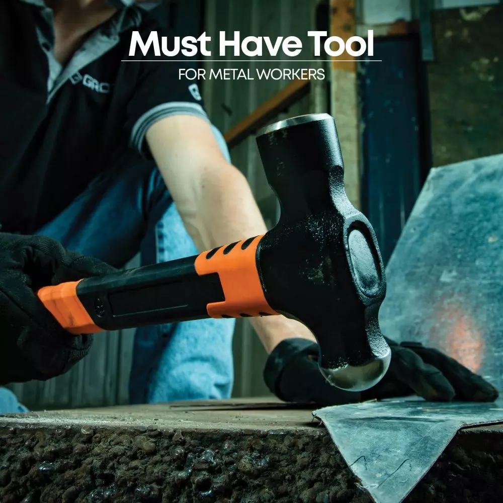 groz-ball-pein-hammer-fiberglass-handle-5058-hrc-hardness-113-g-head-weight-black-orange-bpfg411