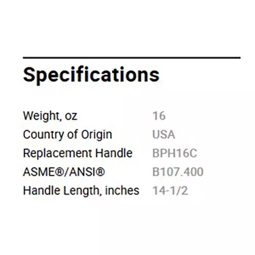 blue-point-ball-pein-hammer-with-wooden-handle-steel-head-and-725-kg-16-lbs-size-bpb16l