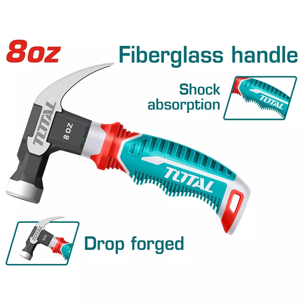 total-claw-hammer-drop-forged-carbon-steel-head-with-magnetic-nail-holder-fiberglass-handle-8-oz-220-g-thch61008