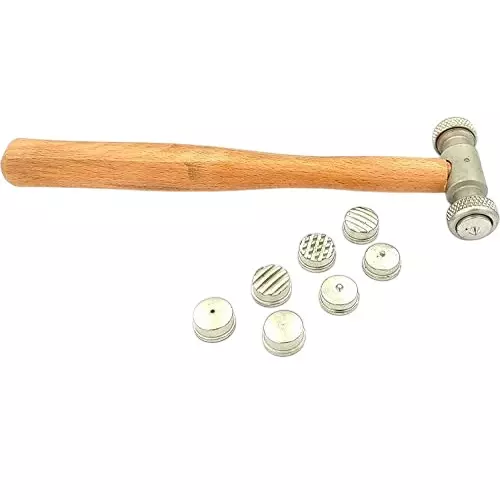 A.D INTERNATIONAL Multiface Texturing Hammer with Interchangeable Tips and 10 inch (254 mm) Overall Length, DY-006L-39ZD