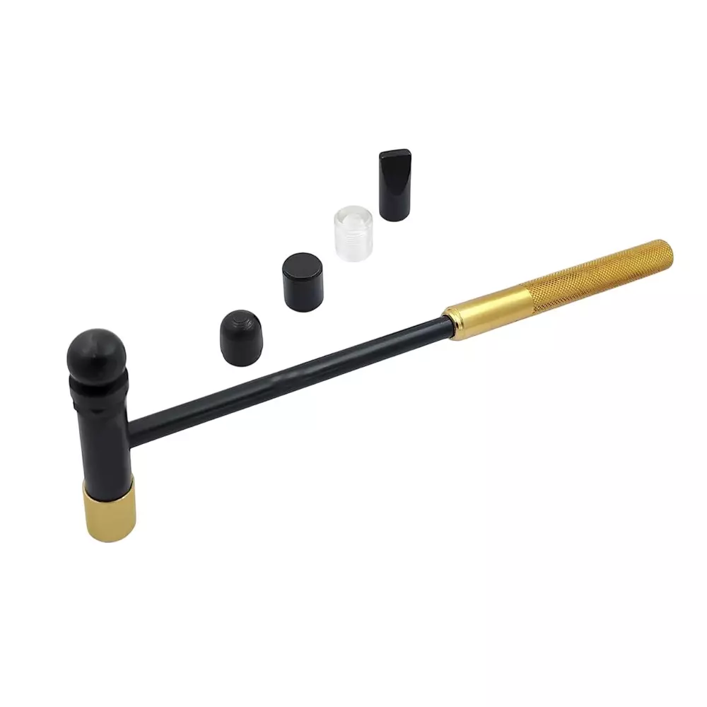A.D INTERNATIONAL Light Duty Hobby Hammer with Interchangeable Tips and Knurled Body Aluminium Grip for Jewellers, 3O-584B-MLF6