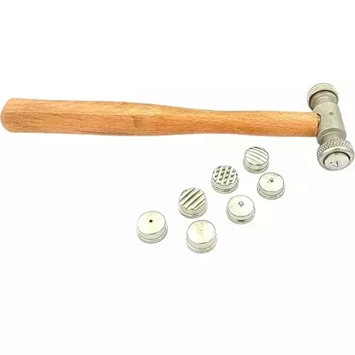 Buyohlic International Multiface Texturing Hammer with Interchangeable Tips and 10 inch (254 mm) Overall Length, DY-006L-39ZD