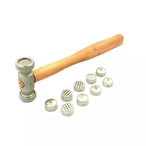 Assorts Multi Face Interchangeable Texture Texturing Hammer Tool Steel 19 mm (3/4) Tip Dia for Fashion Jewelry