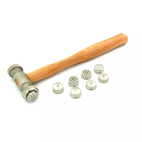 Assorts Multi Face Interchangeable Texture Texturing Hammer Tool Steel 19 mm (3/4) Tip Dia for Fashion Jewelry