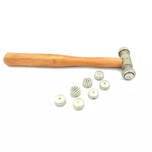 Assorts Multi Face Interchangeable Texture Texturing Hammer Tool Steel 19 mm (3/4) Tip Dia for Fashion Jewelry