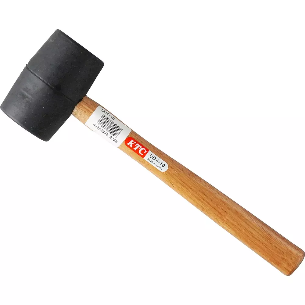 Ktc Rubber Hammer 1 Pound 330 mm Wood Handle 60 mm Head, UD4-10