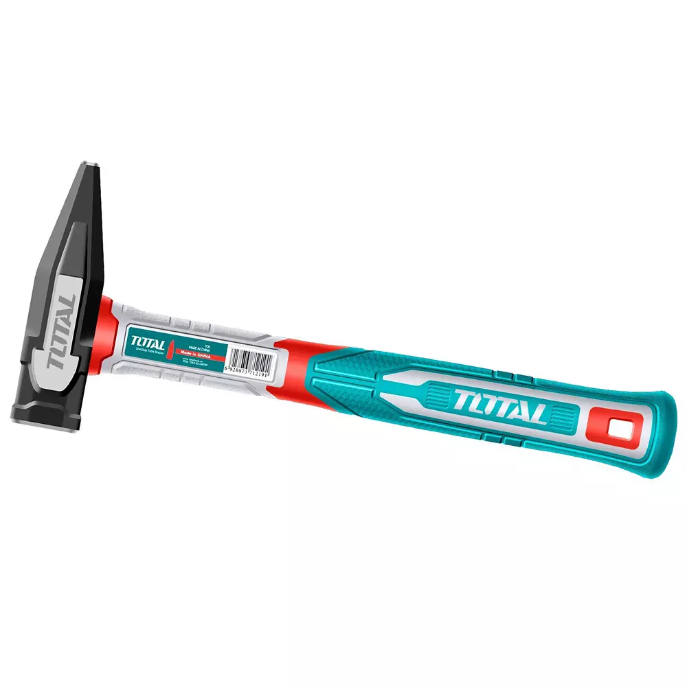 Total Machinist Hammer Drop-Forged Carbon Steel Head Fiberglass Handle 200 g, THMH62200