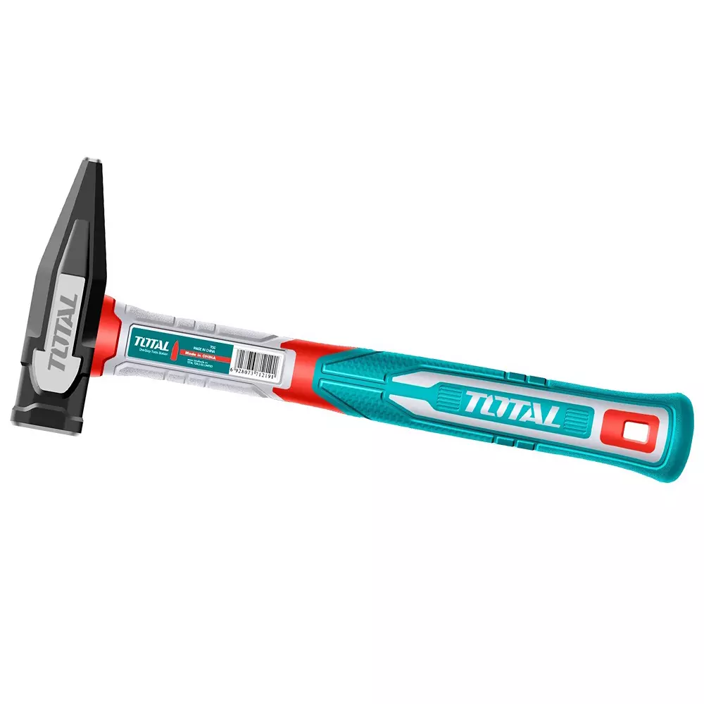 Total Machinist Hammer Drop-Forged Carbon Steel Head Fiberglass Handle 500 g, THMH62500