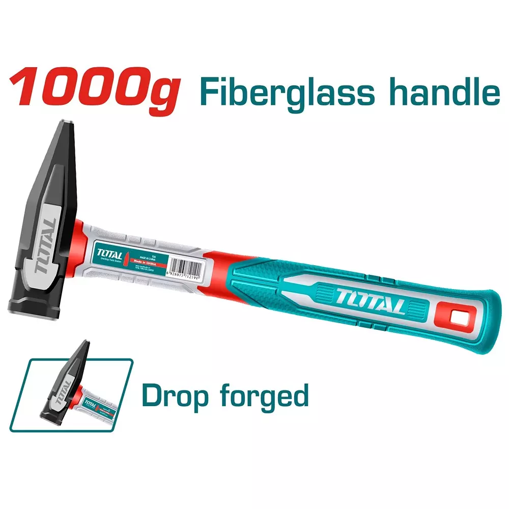 total-machinist-hammer-drop-forged-carbon-steel-head-fiberglass-handle-1-kg-thmh621000
