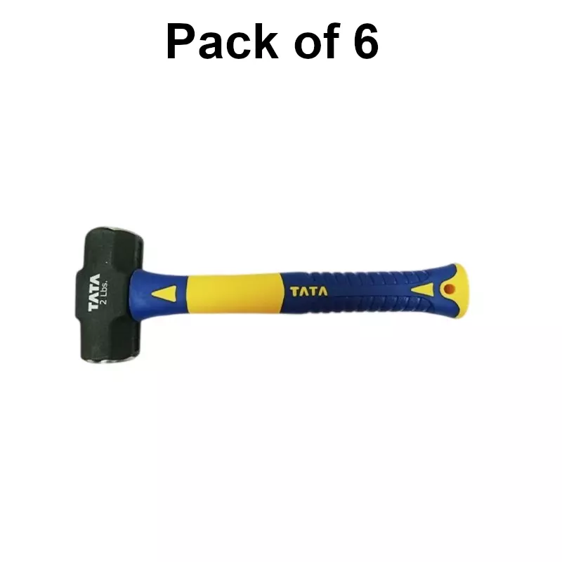 tata-agrico-1-lb-450-g-engineering-hammer-with-fiberglass-handle-for-heavy-metal-fabrication-striking-chisels-and-punches-hmc010-pack-of-6-pcs