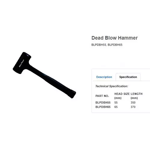 blue-point-15-kg-55-oz-dead-blow-hammer-with-steel-reinforced-handle-and-350-mm-length-blpdbh55