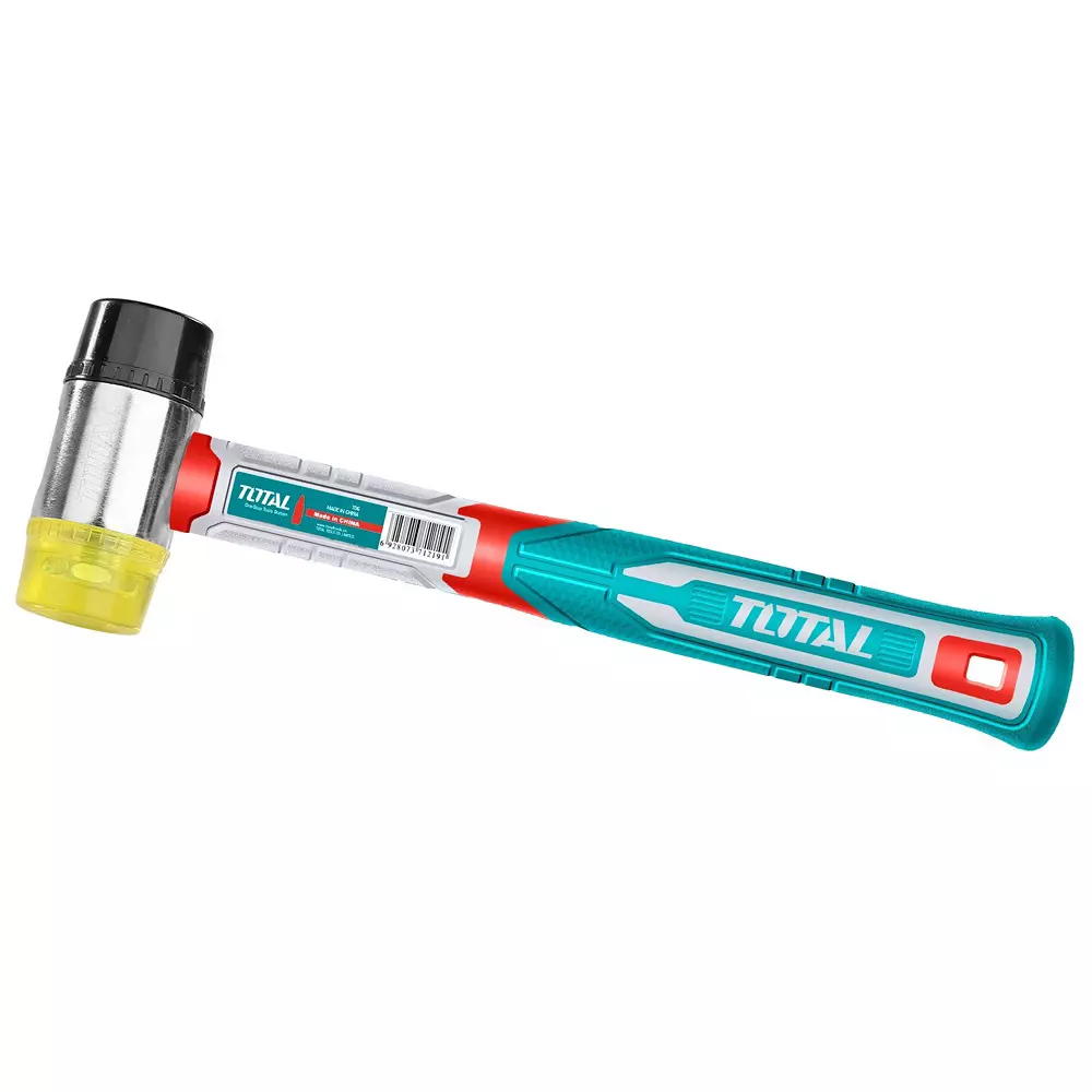 Total Rubber & Plastic Hammer Soft Face Non-Marring Head Fiberglass Handle 40 mm, THRUH6940