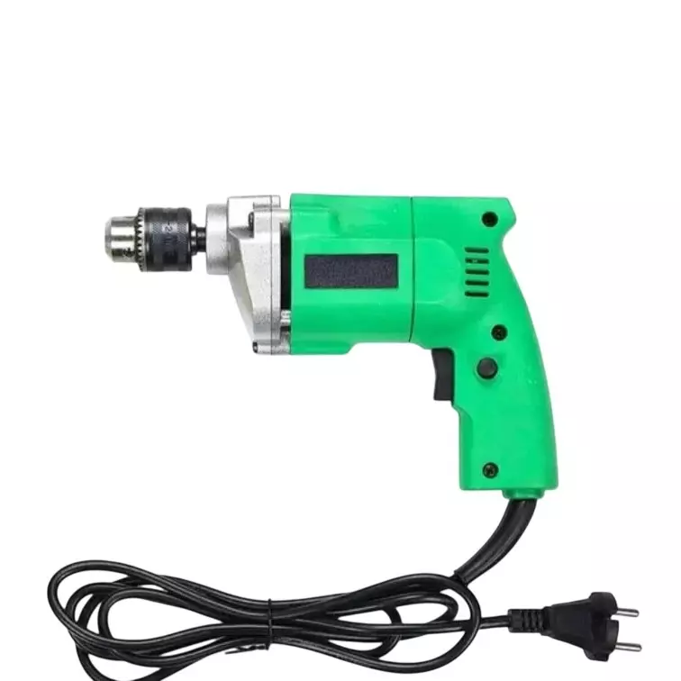Radhika Heavy Duty Corded Electric Drill Machine 500 W Power 10 mm Chuck Size Green for Industrial Use