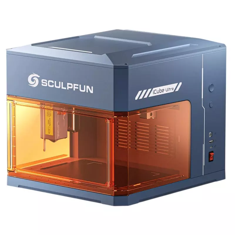 SCULPFUN Flagship Portable Single Laser Module Switching Engraver 12 W, iCube Ultra