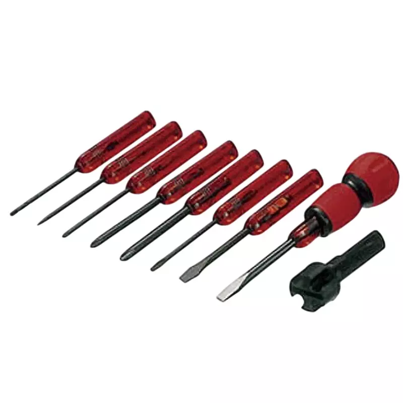 TRUSCO Screwdrivers with Electric Work Grip Set Tpe + Acetate Resin, TDD-8S (Pack of 8 Pcs)