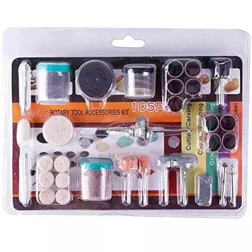 GENERIC Mini Electric Drill Grinder Rotary Tool Kit for Grinding, Polishing, Sanding, Cutting (105 Pcs Set)