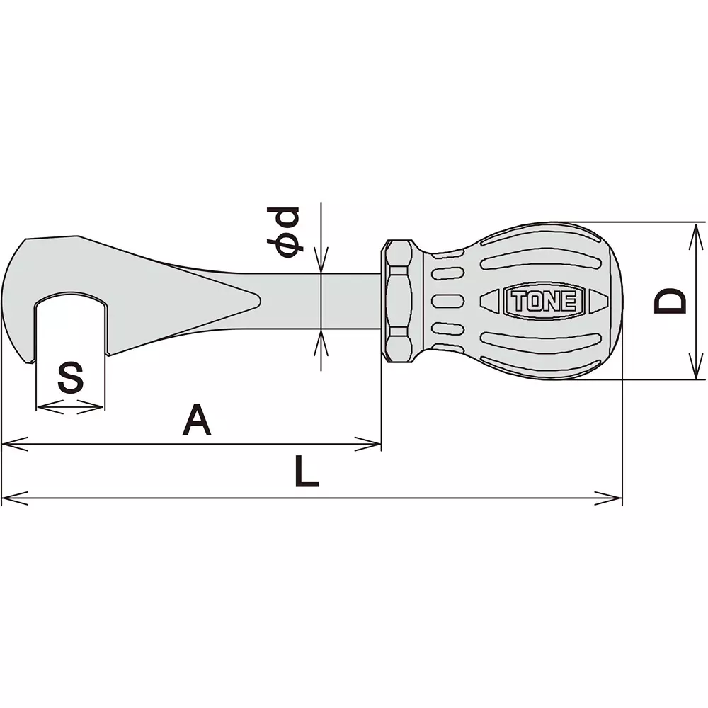 TONE Power Grip Coin Driver 8 mm Shank Diameter, PGCMD-055