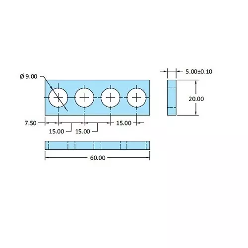 STEEL-SMITH Shimpacks 6020-9 Series 5.00 ±0.10 Dimension