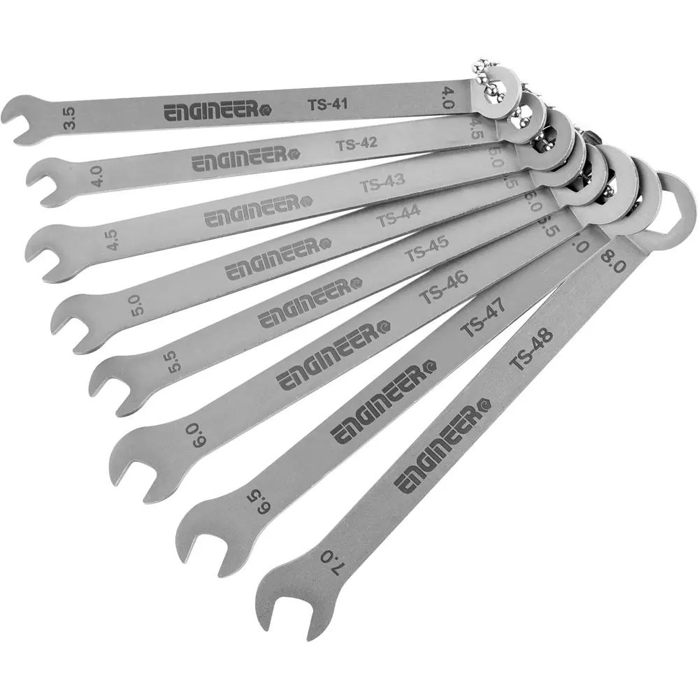 Engineer Mini Spanner Set 100106114 mm Overall Length, TS-04 (Pack of 8 Pcs)