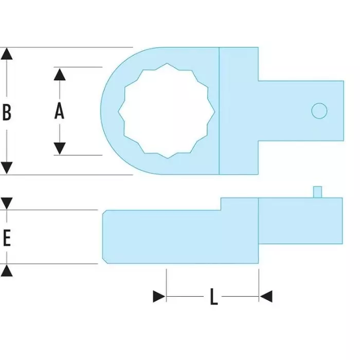 Facom 13 Series Polygon Drive, 36 mm, 14 x 18mm Insert, 13.36