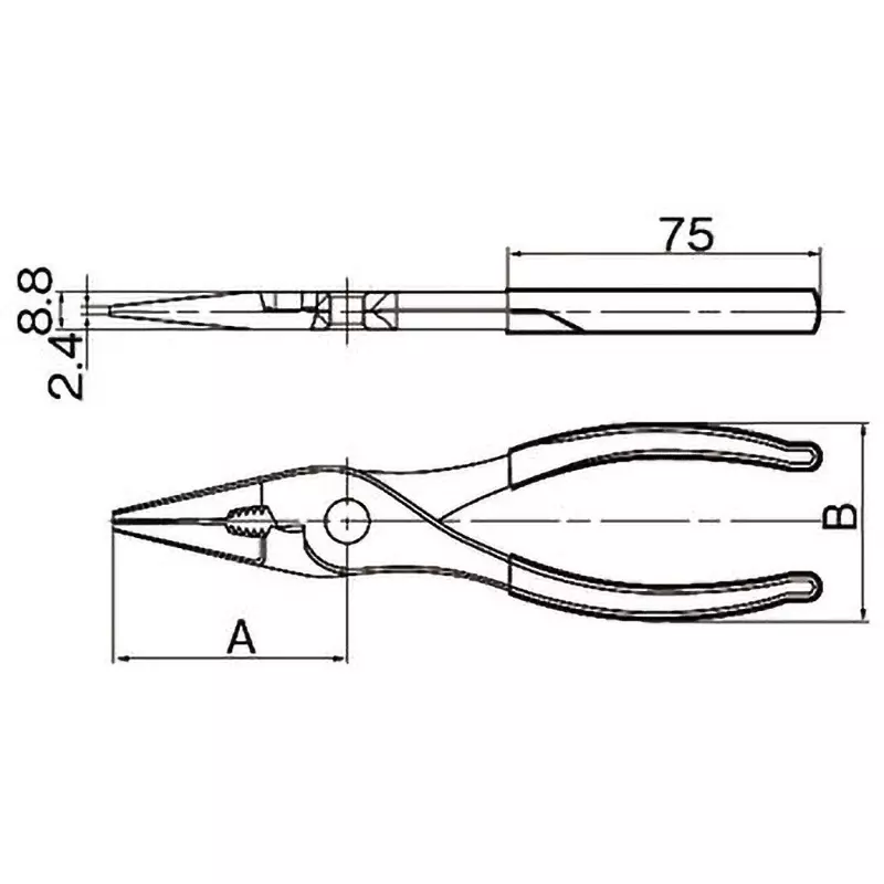 trusco-long-nose-plier-160-tlp-160