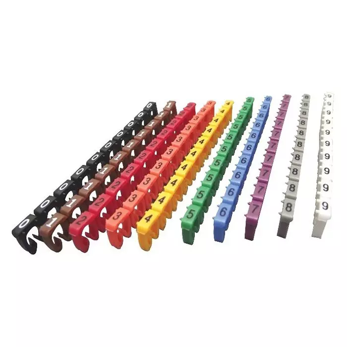 MULTICOMP PRO Clip On Wire Markers / Tie On Wire Markers CABLE MARKER, 0.5-1.5MM, A-M, PK195, MP003250 (Pack of 195)