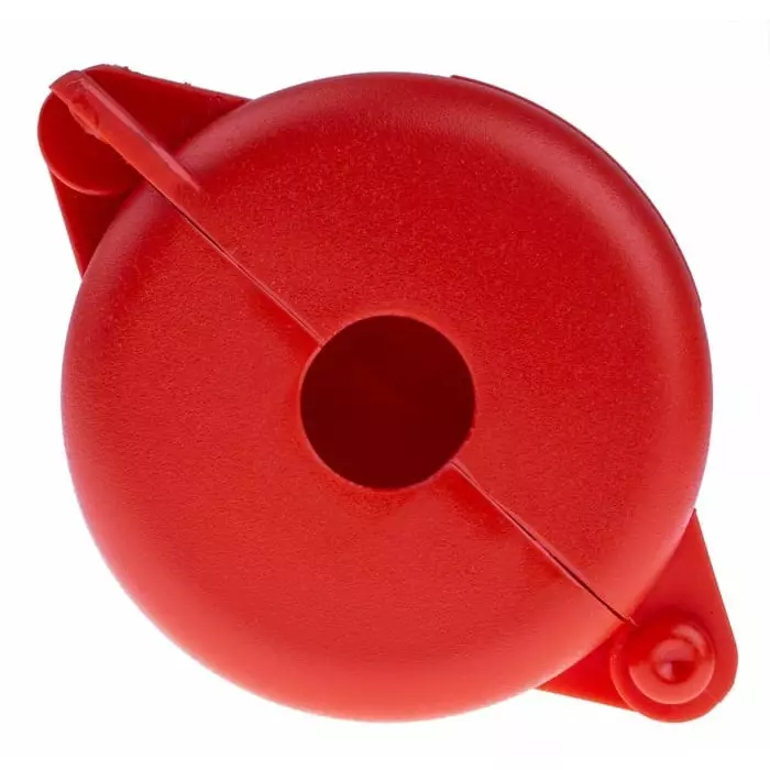 RS Pro Red 1-Lock Polypropylene Gate Valve Lockout, 7 mm Shackle, 63.5 mm Attachment