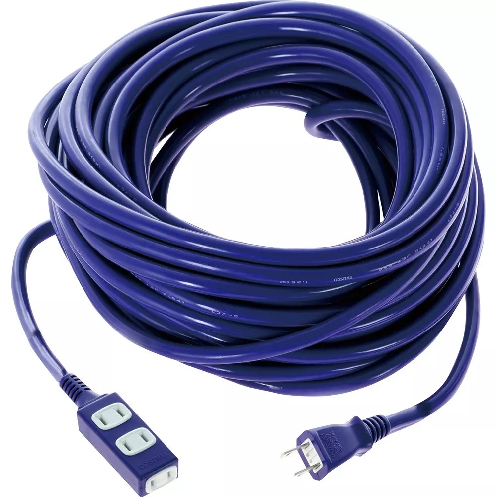 TRUSCO Soft Type Plug Vinyl Chloride Resin 20 m cable Length, TRIS15-203-VI