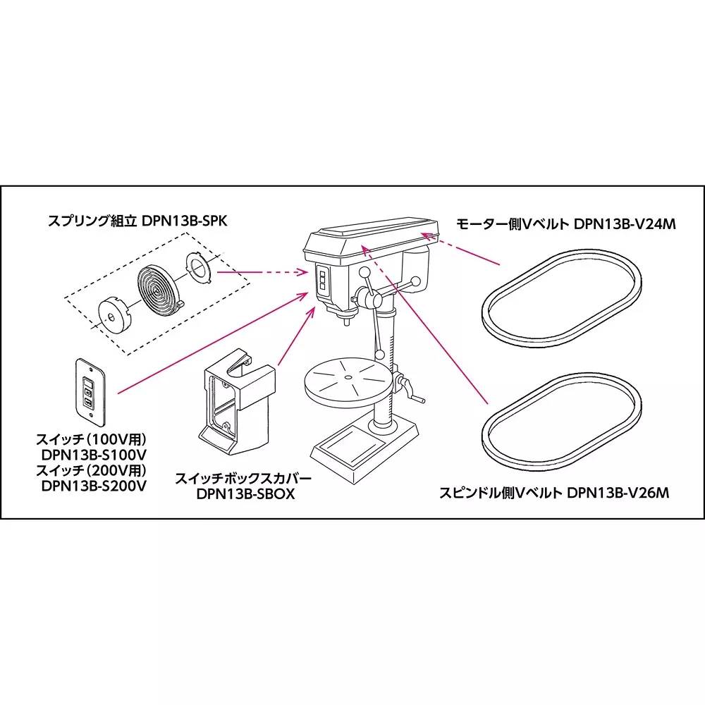 trusco-bench-drill-square-dpn13bk-1