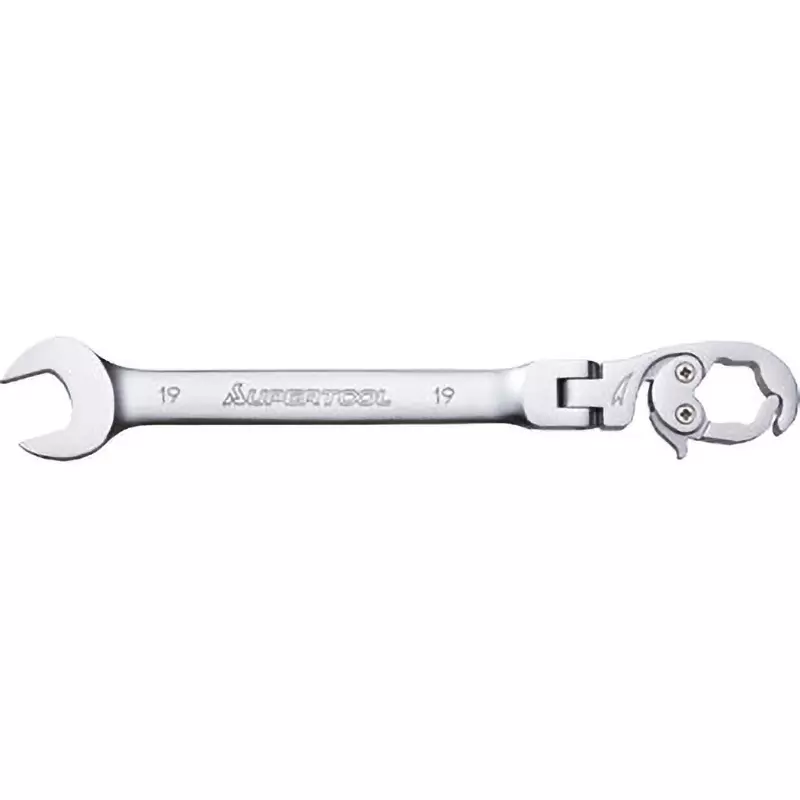 Super Tool Open Ratchet Wrench Flex Head 345 mm Overall Length, RCW27F