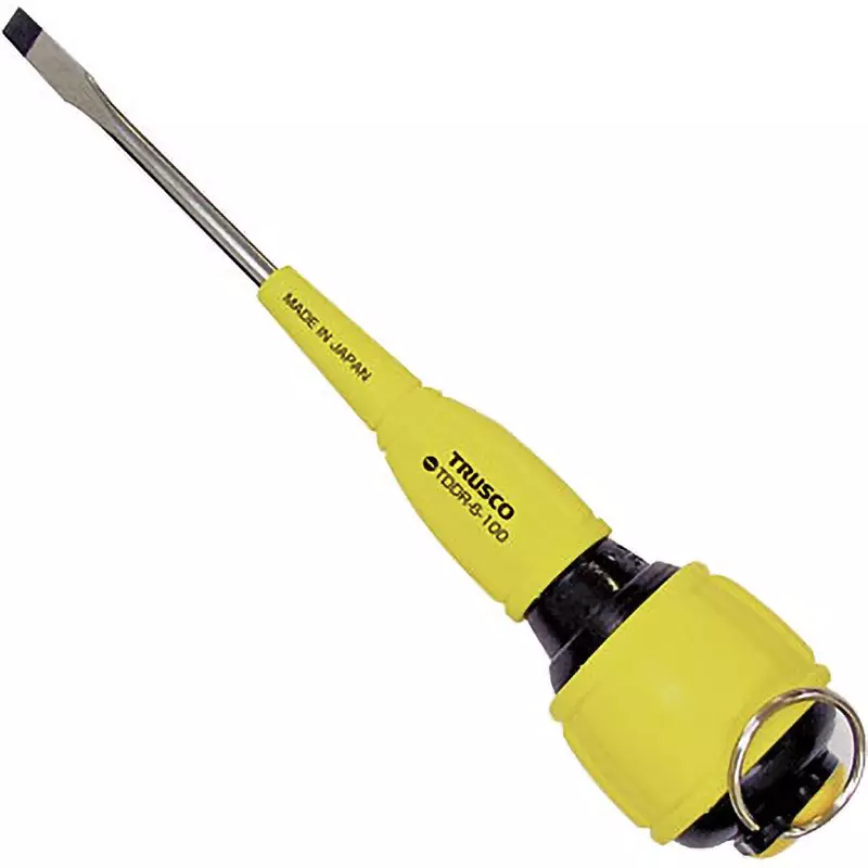 TRUSCO Magnetic Screwdriver with Drop Prevention 200 mm Shaft Length, TDDR-6-200