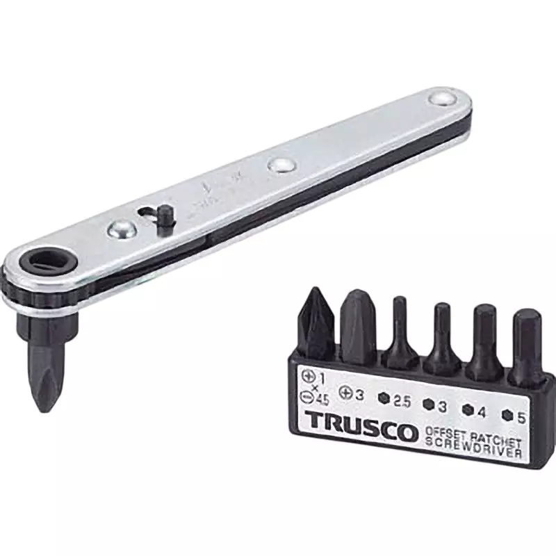 TRUSCO Offset Ratchet Driver 108 mm Overall Length, TRD-417