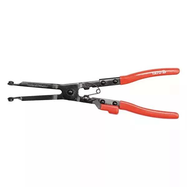 Yato Exhaust Clamp Pliers Hardened Steel Black & Red 300 mm Length, YT-0652