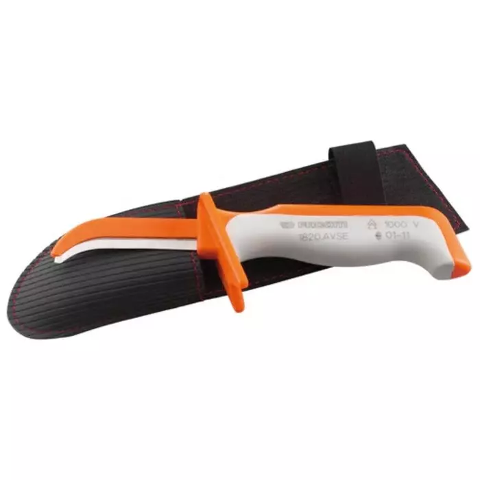 Facom Cable Knife, VDE/1000V, 60 mm Blade, Bi-material Handle, 1820.AVSE