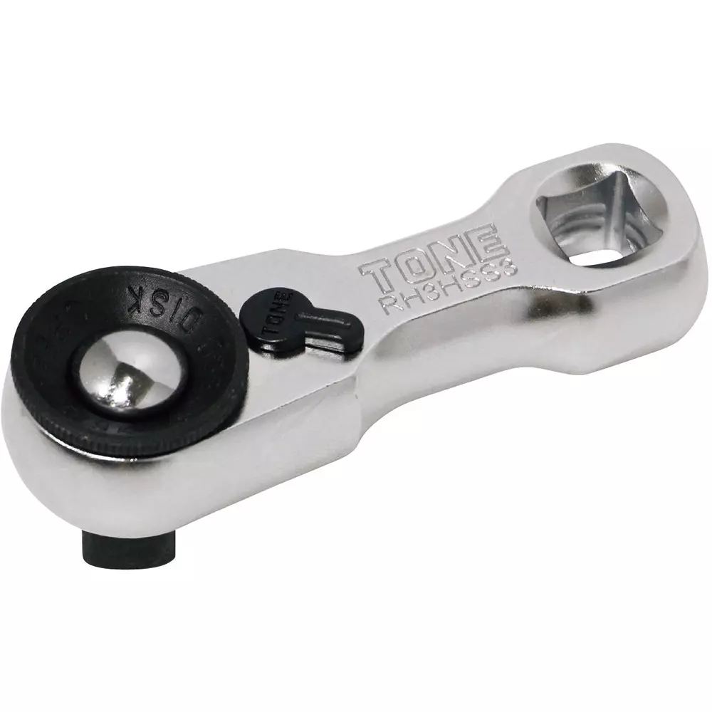 TONE Stubby Ratchet Handle 9.5 mm Square Drive, RH3HSS3