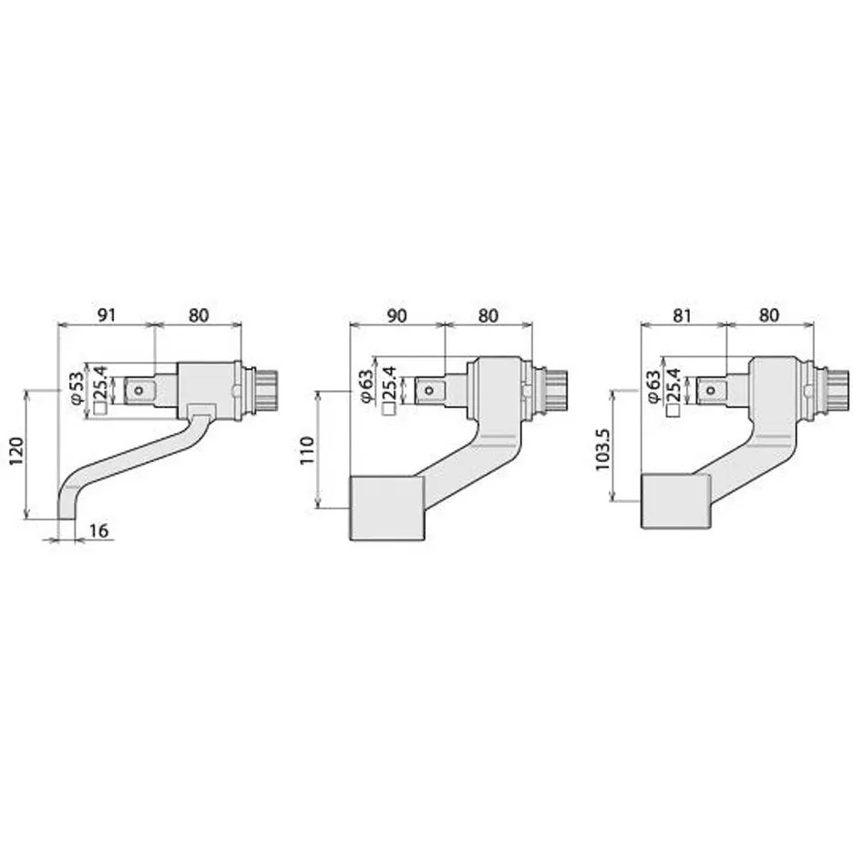 TONE Output Unit Short Type 350 - 700 Nm Torque Range for ETW70, TW7C