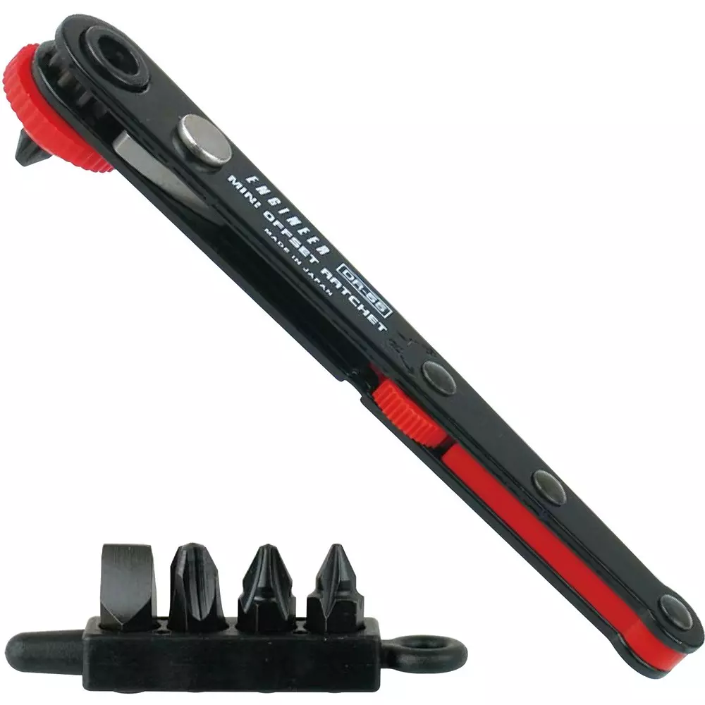 Engineer Offset Ratchet Driver Set 111 mm Overall Length, DR-55