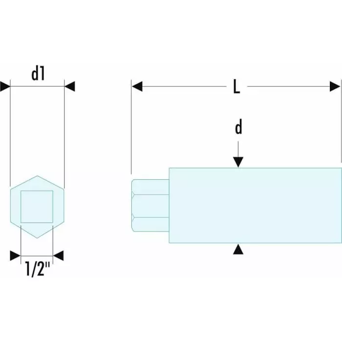 Facom 287B Series Roller Type Stud Driver, 65 mm, 287B.7